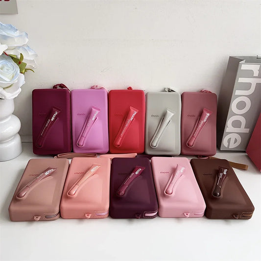 Newest Rhode Lipstick Bracket Cosmetic Storage Bag For Phone Universal Large Capacity Portable Wrist Lanyard Bag Girl Women Gift