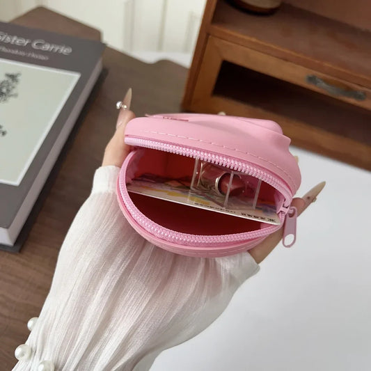 Rhode Lipstick Holder Bag Cosmetic Mirror Organizer Coin Purse Lip Glaze Organizer Storage Bag Toast Ribbon Espresso Lip Balm