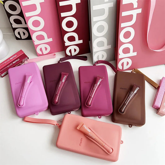 Newest Rhode Lipstick Bracket Cosmetic Storage Bag For Phone Universal Large Capacity Portable Wrist Lanyard Bag Girl Women Gift